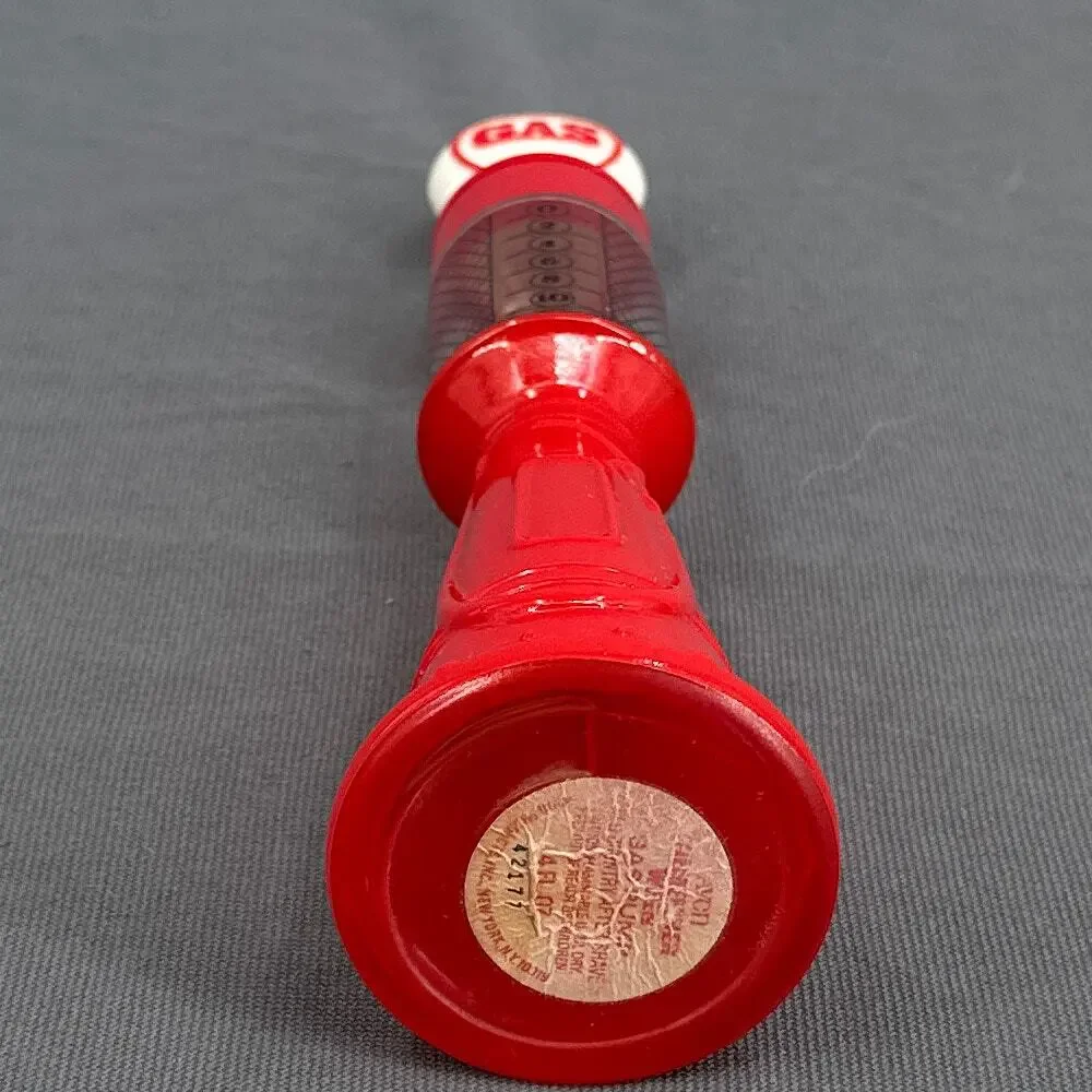 VTG Avon Remember When Gas Pump After Shave Bottle Red Clear 4oz Man Cave Retro